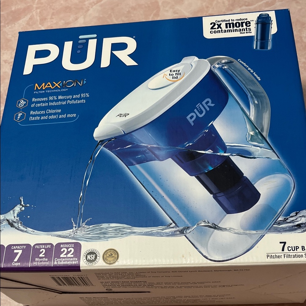 PUR Maxion Water Filter Pitcher - Blue and White